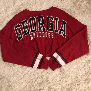 Georgia bulldogs sweatshirt cropped